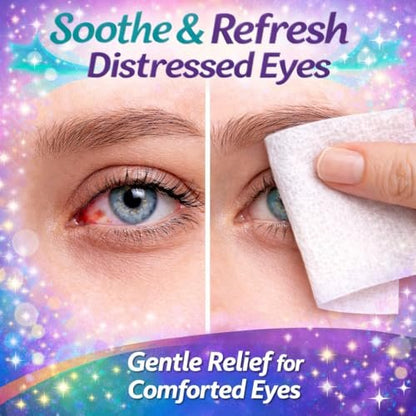 Tea Tree Oil Eyelid and Lash Cleansing Wipes with Coconut, Hyaluronic Acid, Green Tea, Chamomile, Aloe Vera – Makeup Remover & Daily Cleanser for Itchy Stye Eyes Relief, 60 Count