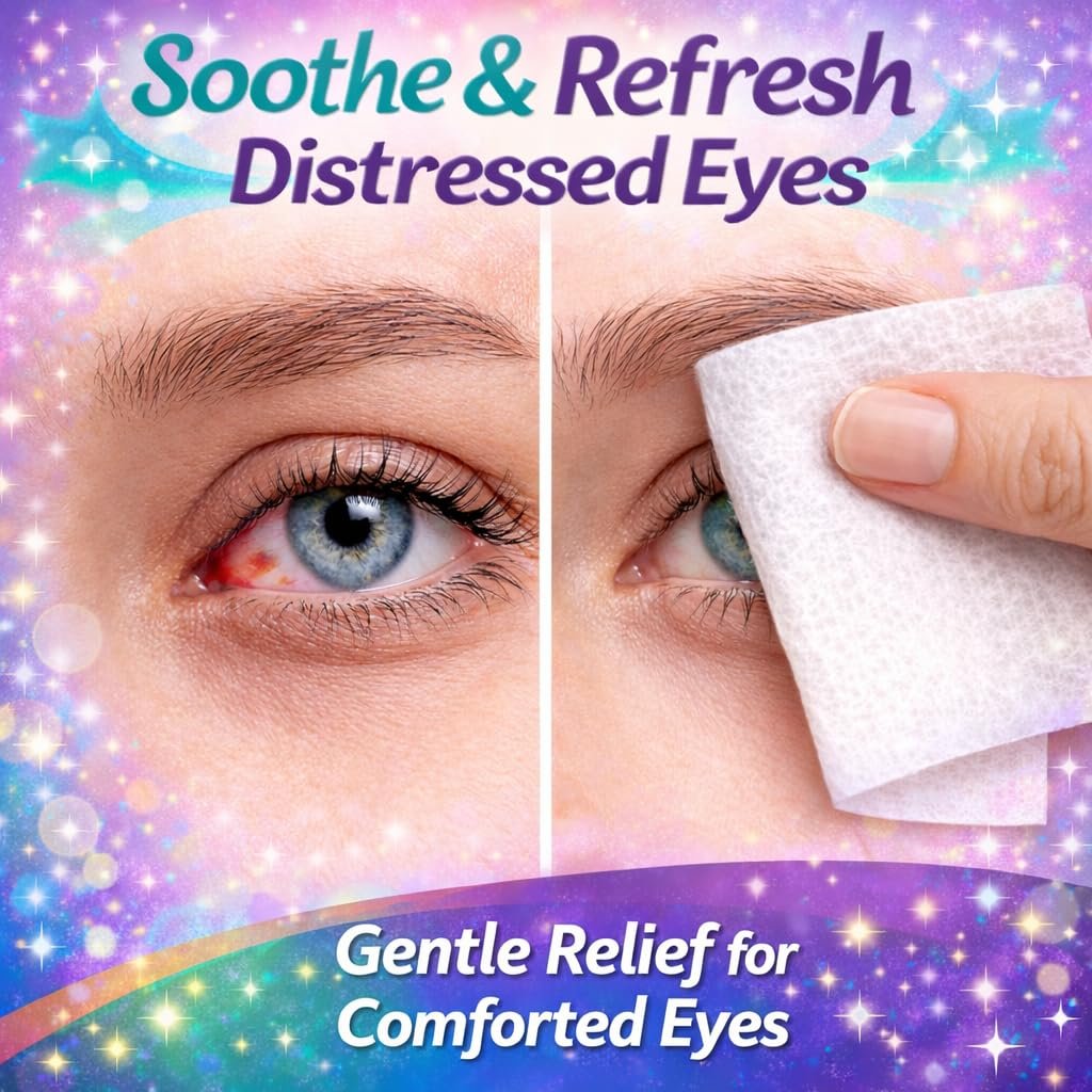 Tea Tree Oil Eyelid and Lash Cleansing Wipes with Coconut, Hyaluronic Acid, Green Tea, Chamomile, Aloe Vera – Makeup Remover & Daily Cleanser for Itchy Stye Eyes Relief, 60 Count - görsel 11