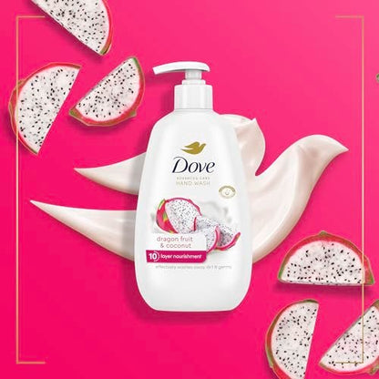 Dove Advanced Care Hand Wash 4-Pack: Dragonfruit & Coconut, 10-Layer Nourishment for Soft, Clean Hands Avelisse