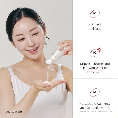 NATURECLASS R60 Rice Enzyme Face Wash Powder – Gentle Exfoliating Cleanser for Sensitive Skin, Fragrance Free, 1.76 oz Avelisse