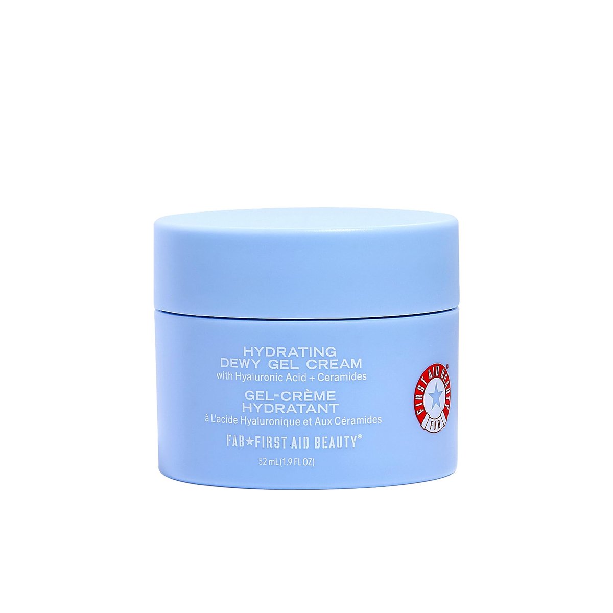 First Aid Beauty Hydrating Dewy Gel Cream – Oil-Free Facial Moisturizer with Hyaluronic Acid & Ceramides for Oily & Sensitive Skin, 1.9 fl oz - görsel 1