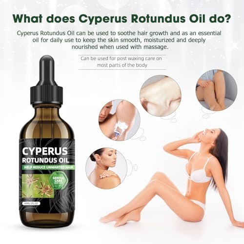SKSOYT Cyperus Rotundus Oil for Hair Removal - Natural Oil to Reduce Unwanted Hair Growth, Soothing & Moisturizing, Shrinks Pores, Smooth Skin Care, Suitable for All Skin Types (2 Fl Oz) - görsel 8