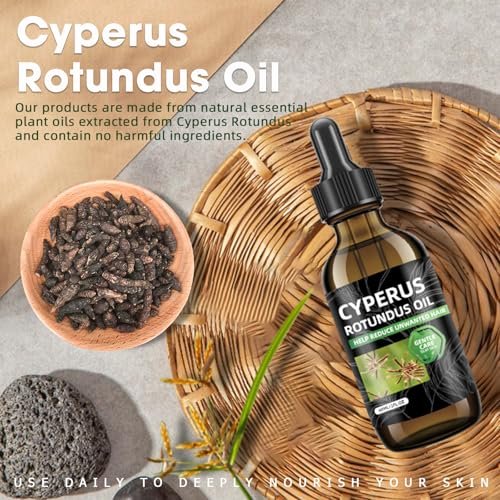 SKSOYT Cyperus Rotundus Oil for Hair Removal - Natural Oil to Reduce Unwanted Hair Growth, Soothing & Moisturizing, Shrinks Pores, Smooth Skin Care, Suitable for All Skin Types (2 Fl Oz) - görsel 4