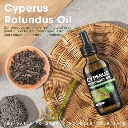 SKSOYT Cyperus Rotundus Oil for Hair Removal - Natural Oil to Reduce Unwanted Hair Growth, Soothing & Moisturizing, Shrinks Pores, Smooth Skin Care, Suitable for All Skin Types (2 Fl Oz)