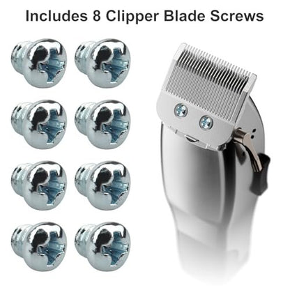 Screw Man Replacement Blade Screws for Clippers – 8 Pack #8-32 Fits Andis Master and Univen