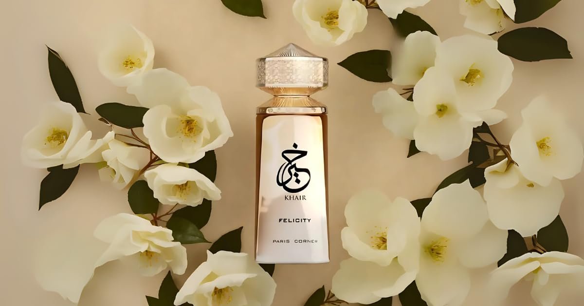 Paris Corner | Khair Felicity Perfume 3.4 fl oz | Sparkling Champagne, Cassis, Rose, Vanilla, Musk Unisex Eau de Parfum Avelisse