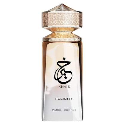Paris Corner | Khair Felicity Perfume 3.4 fl oz | Sparkling Champagne, Cassis, Rose, Vanilla, Musk Unisex Eau de Parfum Avelisse