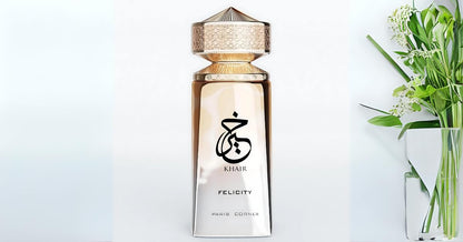 Paris Corner | Khair Felicity Perfume 3.4 fl oz | Sparkling Champagne, Cassis, Rose, Vanilla, Musk Unisex Eau de Parfum Avelisse