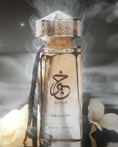 Paris Corner | Khair Felicity Perfume 3.4 fl oz | Sparkling Champagne, Cassis, Rose, Vanilla, Musk Unisex Eau de Parfum Avelisse
