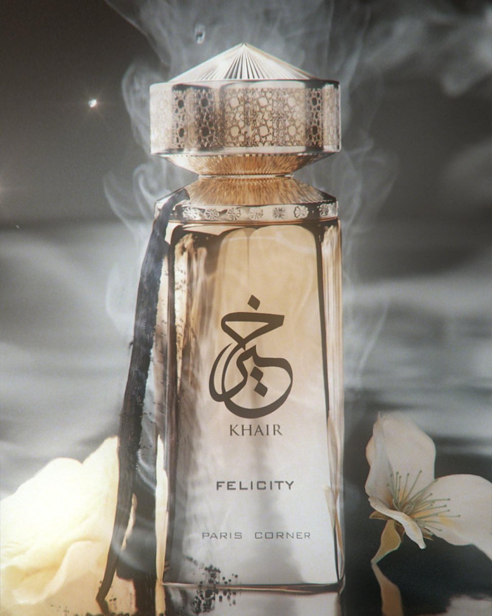Paris Corner | Khair Felicity Perfume 3.4 fl oz | Sparkling Champagne, Cassis, Rose, Vanilla, Musk Unisex Eau de Parfum Avelisse