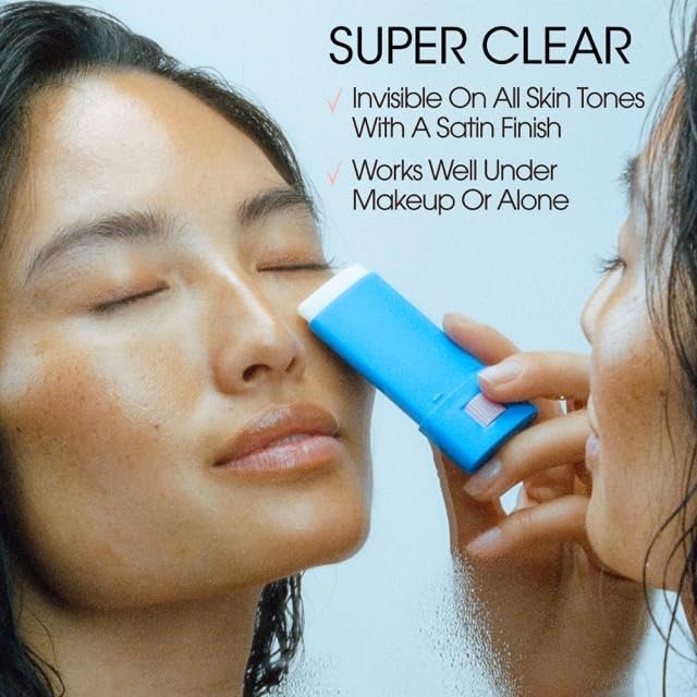 Vacation Super Stick SPF 45 Clear Face Sunscreen & Air Freshener Bundle – Travel Size Sunblock with Hyaluronic Acid, Vegan Daily Protection, 0.7 oz Avelisse