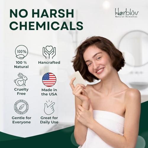 Herblov Tea Tree Soap – Natural Defense Tea Tree Oil Soap Bar for Face & Body – Acne Treatment, Skin Irritation Relief, Deeply Cleansing Hydrating Cleanser for Calm Fresh Skin - görsel 14