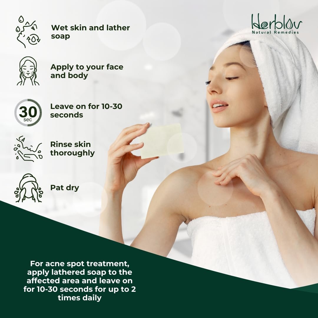 Herblov Tea Tree Soap – Natural Defense Tea Tree Oil Soap Bar for Face & Body – Acne Treatment, Skin Irritation Relief, Deeply Cleansing Hydrating Cleanser for Calm Fresh Skin - görsel 17