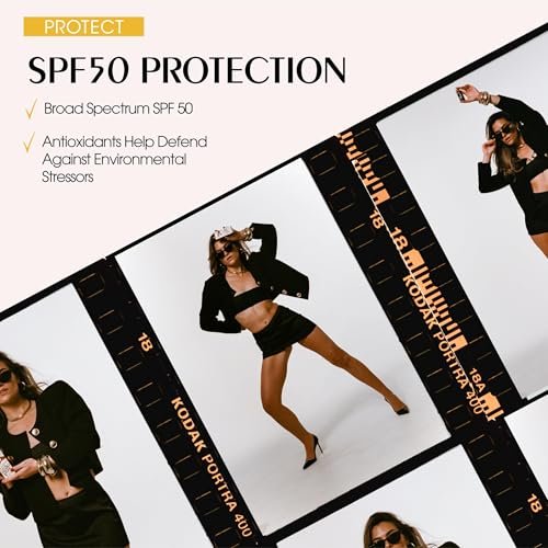 Vacation Studio Tone SPF 50 Sunscreen Bronzing Drops for Face - Sunkissed Skin Bronzer, Makeup-Friendly Tan Drops, Non-Comedogenic Broad Spectrum Sun Block, Vegan & Cruelty-Free, 1 Fl Oz Avelisse