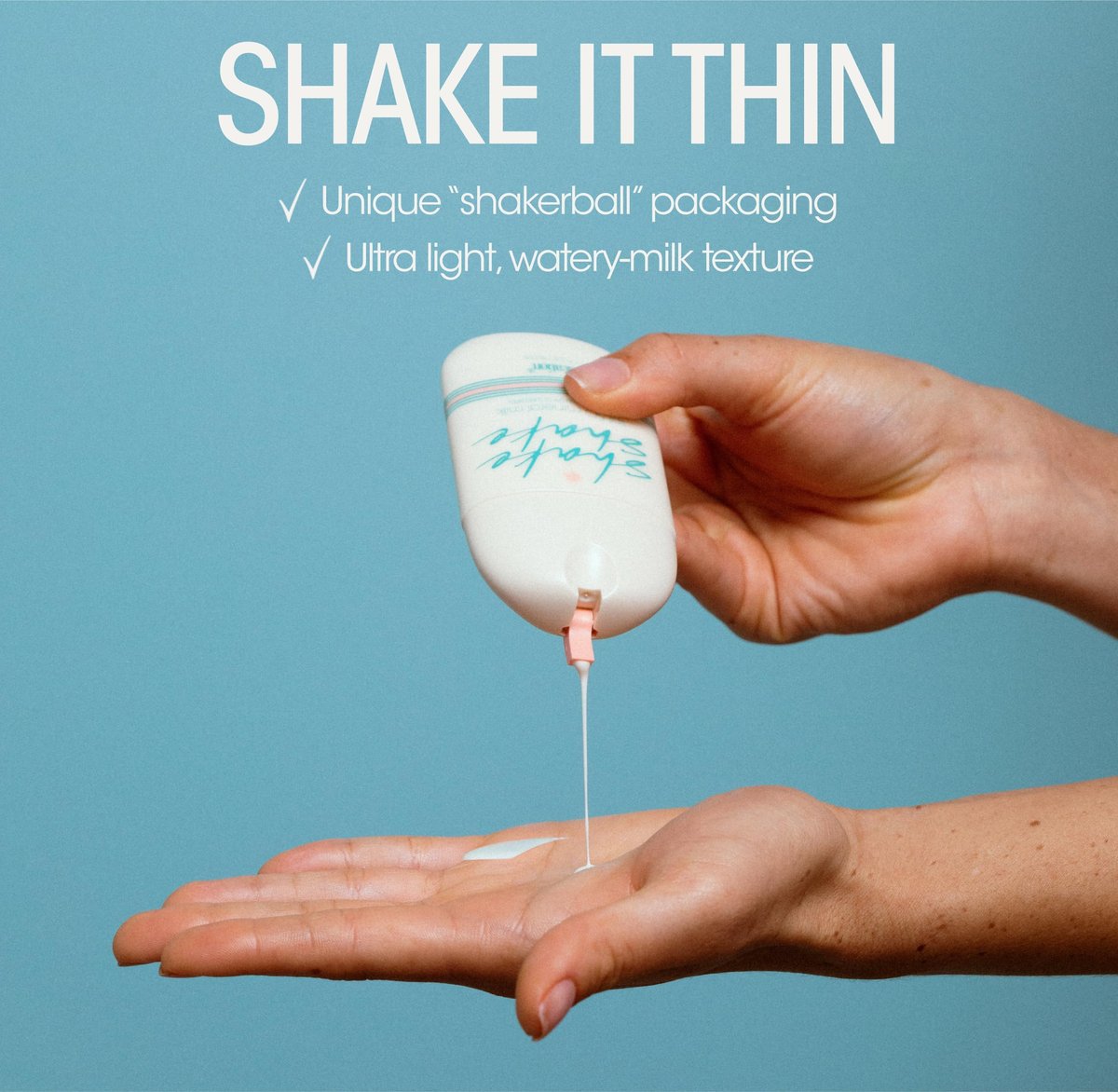 Vacation Shake Shake SPF 50 Mineral Milk Face Sunscreen - Non-Comedogenic, Streak-Free, Water-Resistant Broad Spectrum Sun Block, Non-Nano Zinc Formula, Vegan, Moisturizer with SPF, 1.7 Fl. Oz. Avelisse