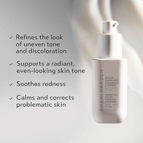 Shani Darden Rescue Serum with 10% Azelaic Complex – Lightweight Hydrating Azelaic Acid Serum for Redness & Acne, Vegan, 1 fl oz Avelisse