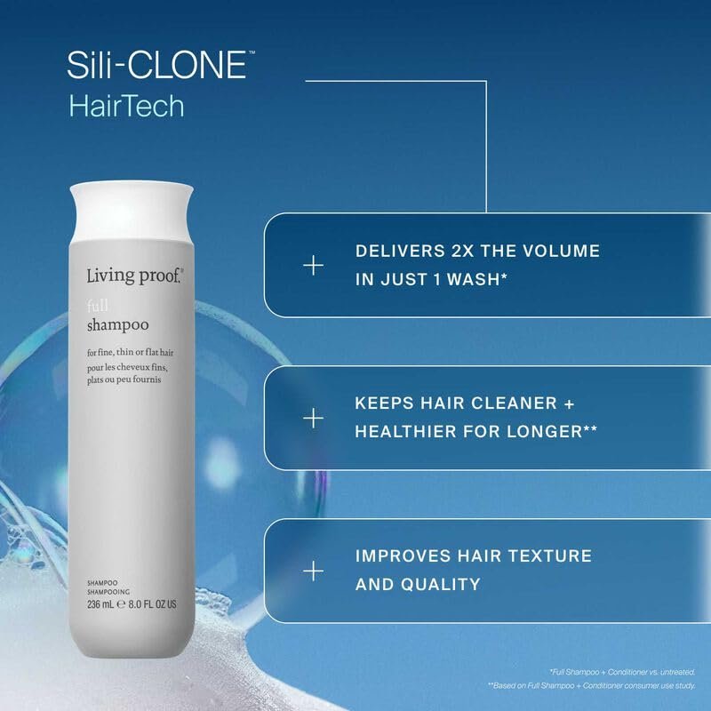 Living Proof Voluminous Hair Essentials Kit - Travel Size Full Shampoo, Conditioner, Texture Foam and Dry Volume & Texture Spray Avelisse