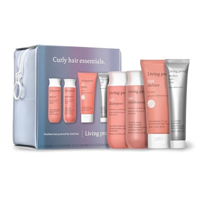 Living Proof Curly Hair Essentials Kit - Travel Size Curl Shampoo, Conditioner, Definer and Perfect Hair Day Gloss Treatment ($66 Value) Avelisse