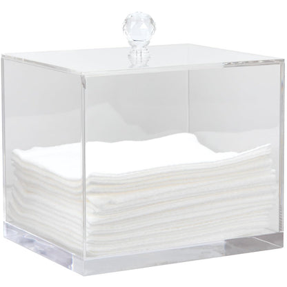 ForPro Pure & Simple XL Facial Towel Acrylic Holder – Clear Dispenser for 50 Disposable Dry Wipes Avelisse