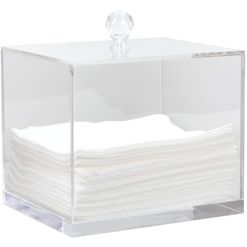 ForPro Pure & Simple XL Facial Towel Acrylic Holder – Clear Dispenser for 50 Disposable Dry Wipes Avelisse