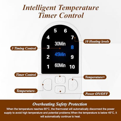 Heated Cap for Deep Conditioning: Upgraded Extra Large 10-Level Fast Heating 3 Time Settings Hair Steamer Cap for Natural Black Hair - Deep Black Avelisse