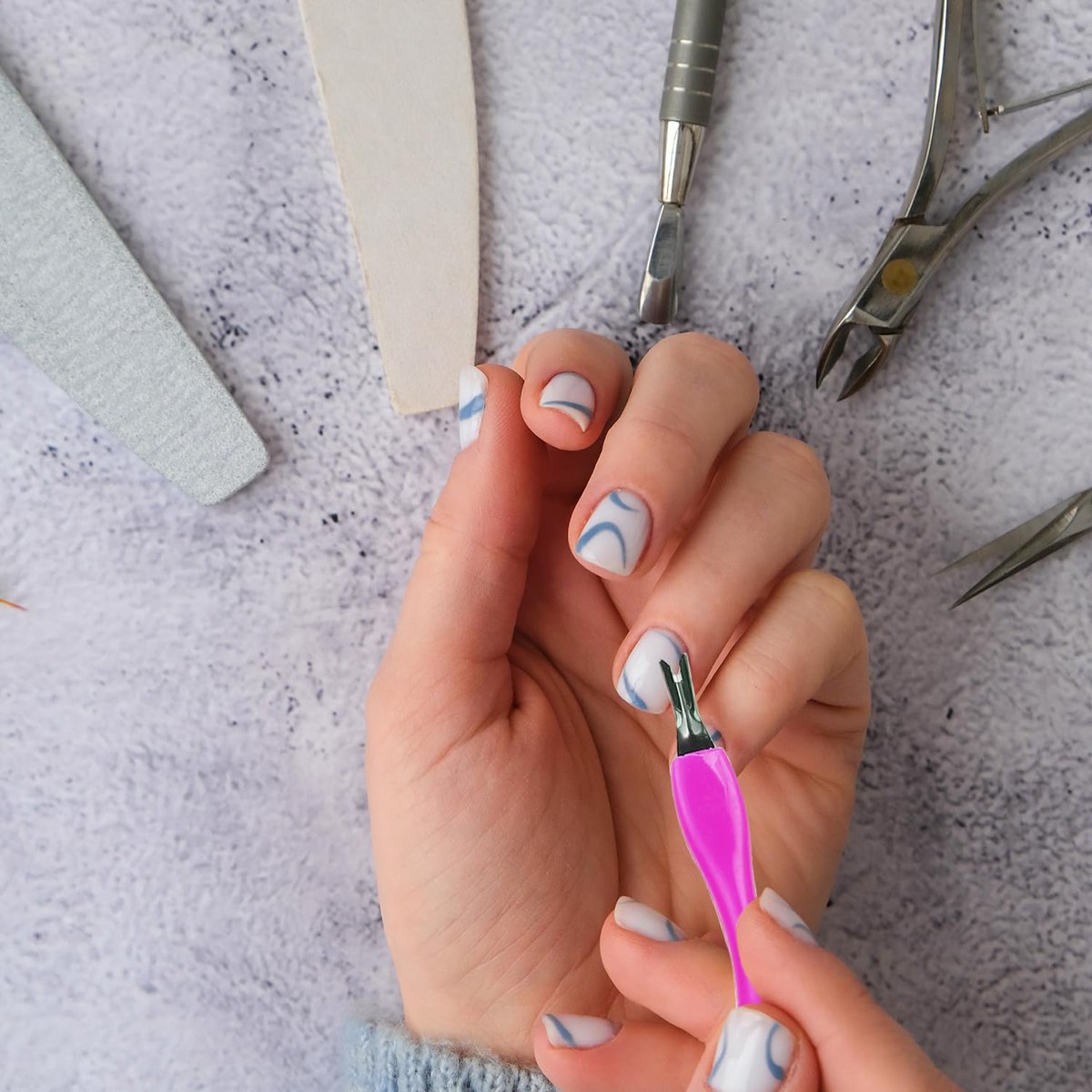 Professional Cuticle Pusher Set - 10-Piece Dual-Ended Nail Scraper & Dead Skin Remover for Fingernails & Toenails | Colorful Cuticle Tools for Home & Salon Use - görsel 11