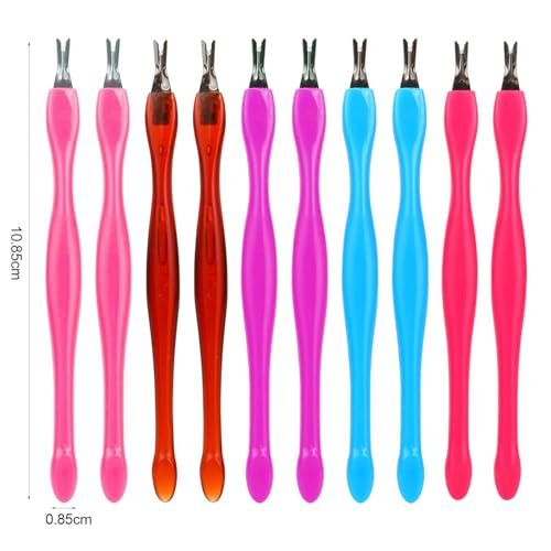 Professional Cuticle Pusher Set - 10-Piece Dual-Ended Nail Scraper & Dead Skin Remover for Fingernails & Toenails | Colorful Cuticle Tools for Home & Salon Use - görsel 4