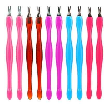 Professional Cuticle Pusher Set - 10-Piece Dual-Ended Nail Scraper & Dead Skin Remover for Fingernails & Toenails | Colorful Cuticle Tools for Home & Salon Use