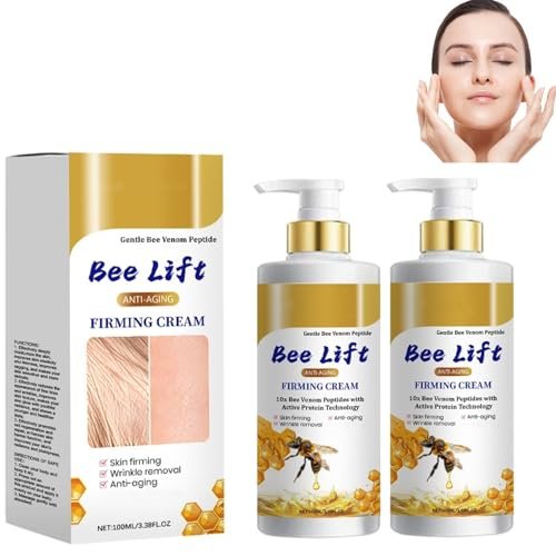 Identicalven Bee Venom Skin Firming Cream - 2-Pack Anti-Aging Face Moisturizer for All Skin Types, Wrinkle Removal & Elasticity Restoration - görsel 2