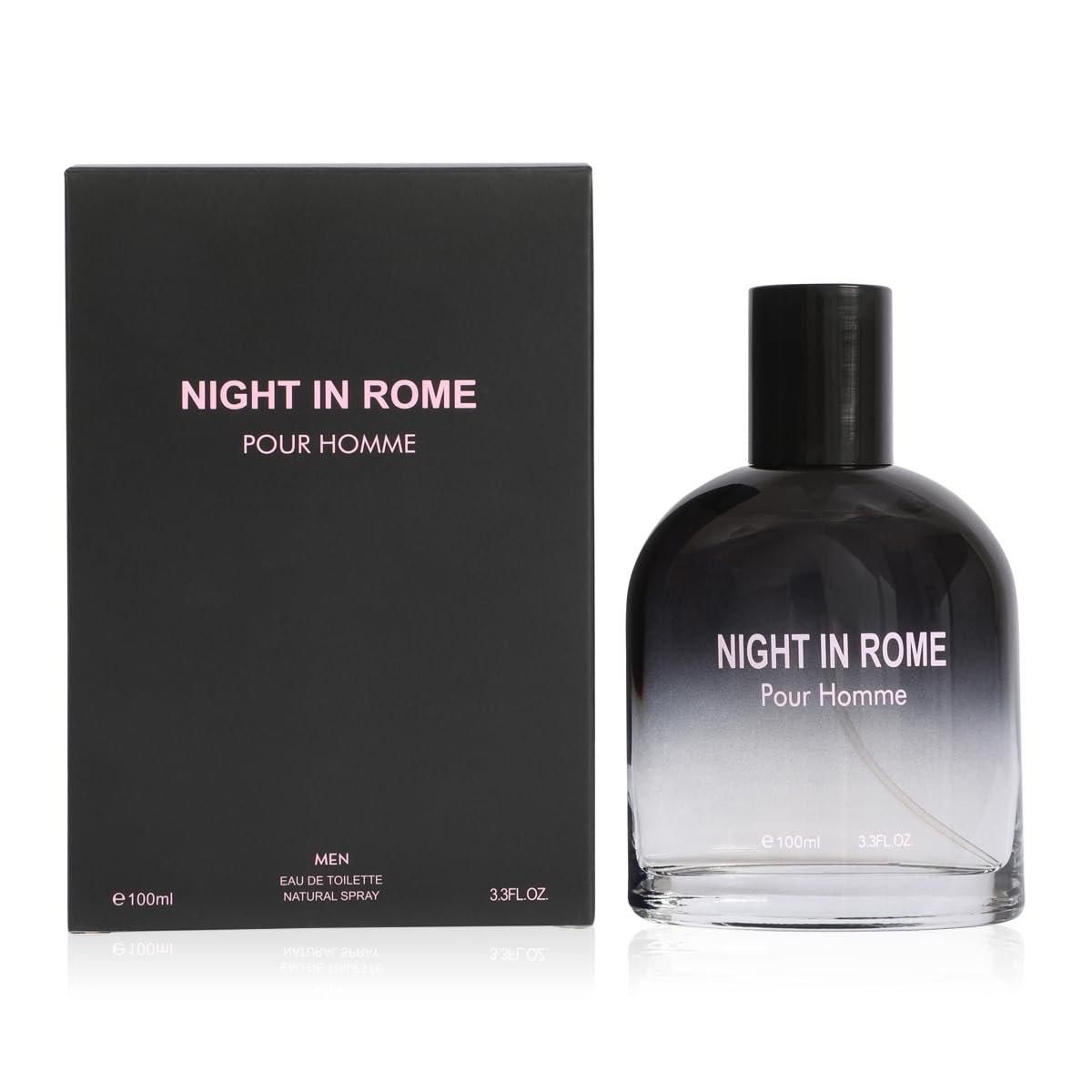Night In Rome Eau de Toilette for Men – Fresh Spicy & Woody Cologne with Ginger, Sage & Vetiver – 100ml/3.3 Fl Oz - görsel 1