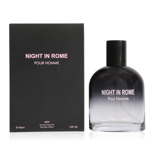 Night In Rome Eau de Toilette for Men – Fresh Spicy & Woody Cologne with Ginger, Sage & Vetiver – 100ml/3.3 Fl Oz - görsel 2
