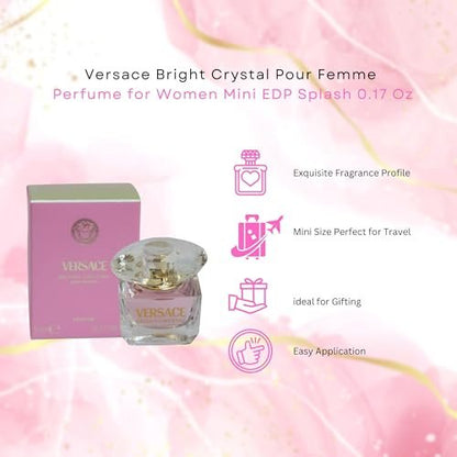 Versace Bright Crystal Pour Femme Eau de Parfum Mini Splash - 0.17 oz Avelisse
