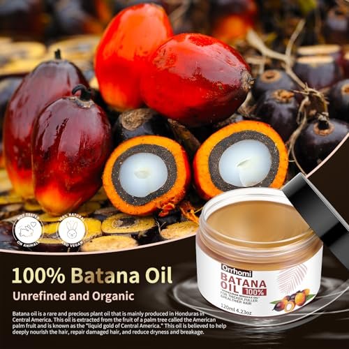Orrhomi 100% Pure & Organic Batana Oil for Hair Growth, Cold Pressed Unrefined, 4.23 Fl Oz - görsel 8