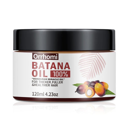 Orrhomi 100% Pure & Organic Batana Oil for Hair Growth, Cold Pressed Unrefined, 4.23 Fl Oz