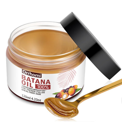 Orrhomi 100% Pure & Organic Batana Oil for Hair Growth, Cold Pressed Unrefined, 4.23 Fl Oz