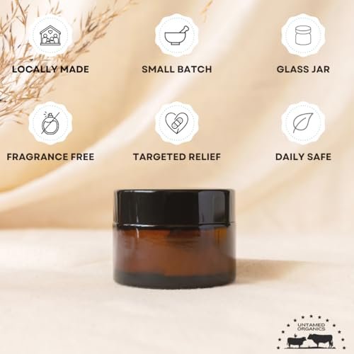Untamed Organics Handmade Tallow, Castor Oil, and Frankincense Oil Skin Balm - 100% Grass-Fed Tallow for Skin Care - Face & Body Moisturizer for Sensitive Skin, Eczema All-Purpose Balm - 2 FL. oz. - görsel 12