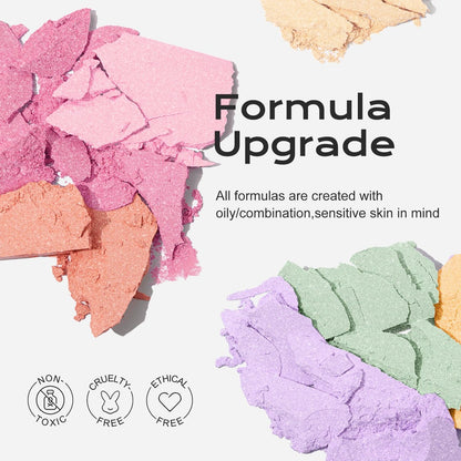 Color Nymph Powder Blush & Highlighter Makeup Set | Multi-Purpose Highlighter Palette | Highly Pigmented Soft Shimmer Face Blush Powder Palette | Vegan & Cruelty-Free, Mermaid Makeup Design Avelisse