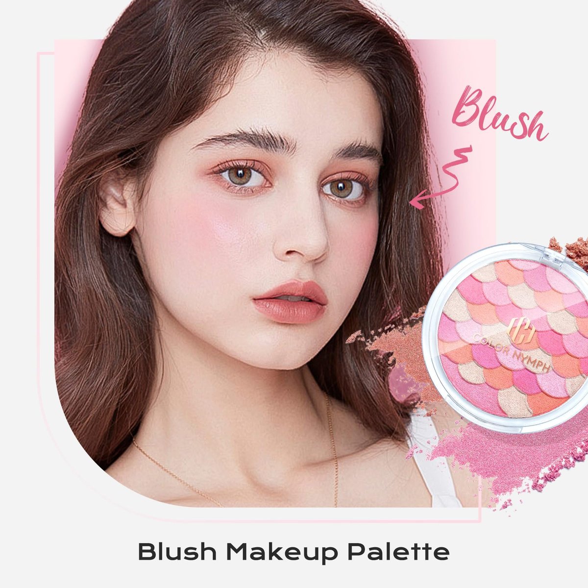 Color Nymph Powder Blush & Highlighter Makeup Set | Multi-Purpose Highlighter Palette | Highly Pigmented Soft Shimmer Face Blush Powder Palette | Vegan & Cruelty-Free, Mermaid Makeup Design Avelisse