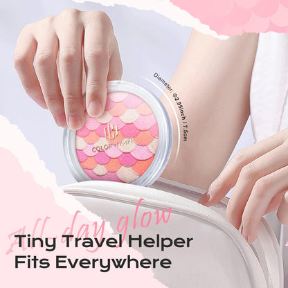 Color Nymph Powder Blush & Highlighter Makeup Set | Multi-Purpose Highlighter Palette | Highly Pigmented Soft Shimmer Face Blush Powder Palette | Vegan & Cruelty-Free, Mermaid Makeup Design Avelisse