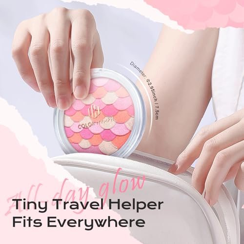Color Nymph Powder Blush & Highlighter Makeup Set | Multi-Purpose Highlighter Palette | Highly Pigmented Soft Shimmer Face Blush Powder Palette | Vegan & Cruelty-Free, Mermaid Makeup Design Avelisse
