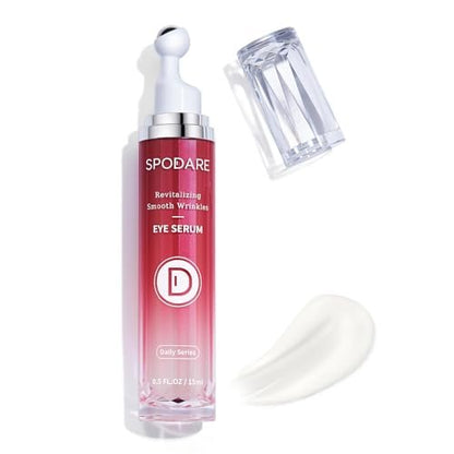 SPODARE Caffeine & Retinol Eye Serum with 360° Massage Ball - Dark Circles, Puffiness & Wrinkles Treatment Avelisse