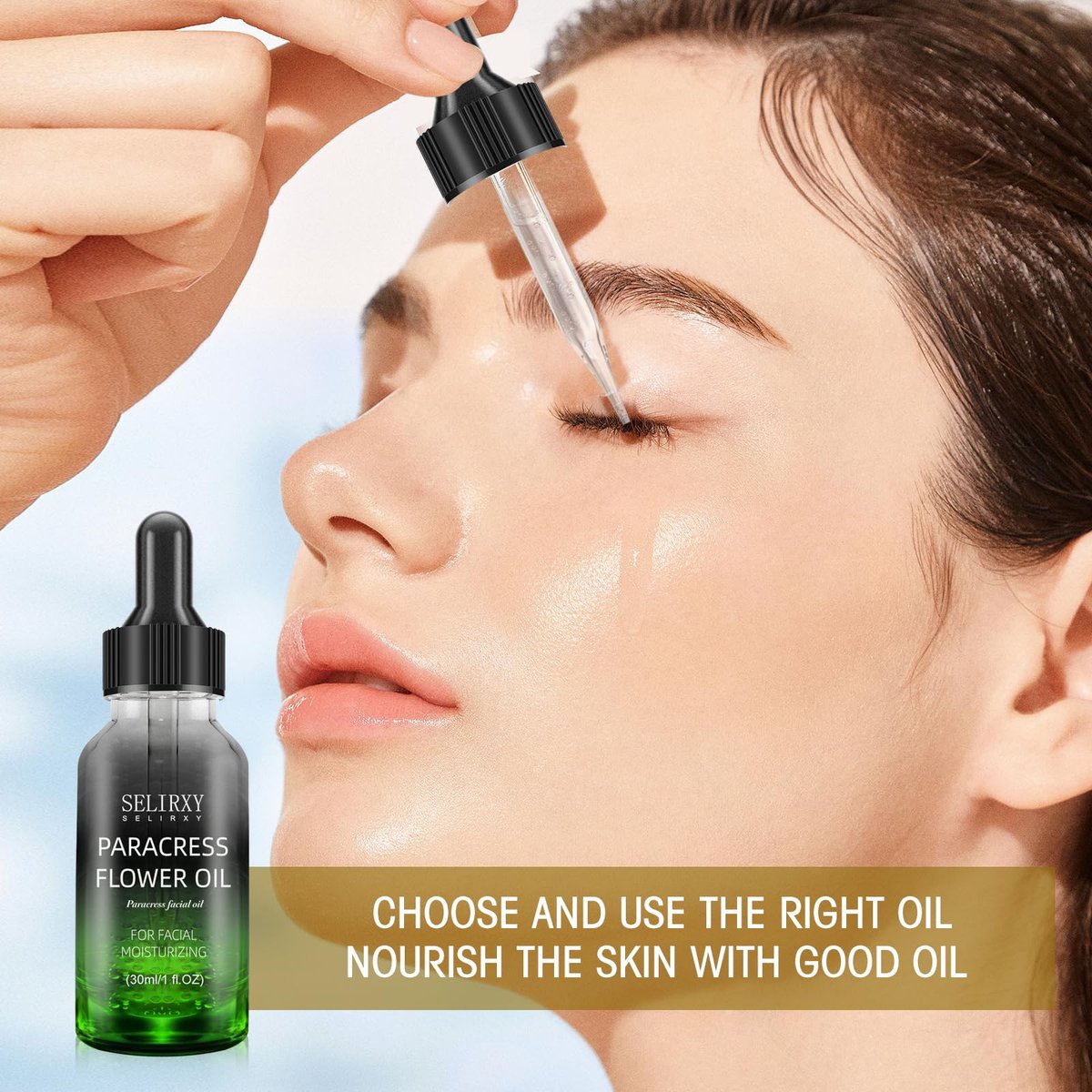 SKSOYT Organic Paracress Facial Oil - Nourishing & Hydrating Face Oil with Helichrysum, Helps Improve Fine Lines & Firmness for Radiant Glow, 1 Fl Oz - görsel 3