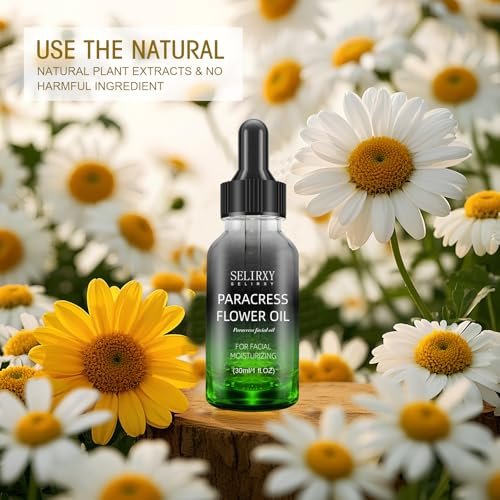 SKSOYT Organic Paracress Facial Oil - Nourishing & Hydrating Face Oil with Helichrysum, Helps Improve Fine Lines & Firmness for Radiant Glow, 1 Fl Oz - görsel 6