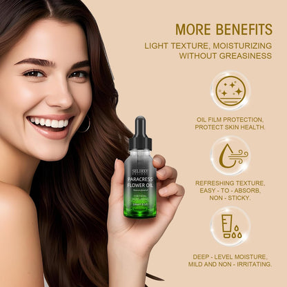 SKSOYT Organic Paracress Facial Oil - Nourishing & Hydrating Face Oil with Helichrysum, Helps Improve Fine Lines & Firmness for Radiant Glow, 1 Fl Oz