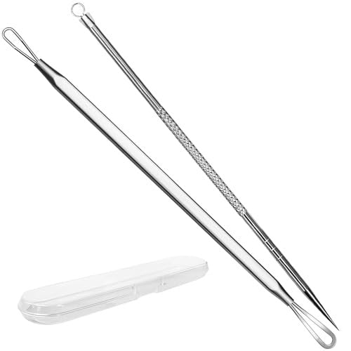 Vybiekr Stainless Steel Blackhead Remover – Surgical Grade Pimple Extractor for Face, Nose & T-Zone (2-Piece Kit) - görsel 2