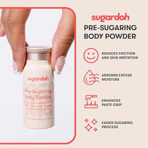 Sugardoh Pre-Wax Body Powder - Plant-Based & Talc-Free, Handmade Skin Prep Powder for Sugar Waxing - Absorbs Moisture & Oil for Easy Hair Removal - 0.75 oz Avelisse