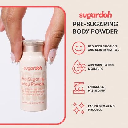 Sugardoh Pre-Wax Body Powder - Plant-Based & Talc-Free, Handmade Skin Prep Powder for Sugar Waxing - Absorbs Moisture & Oil for Easy Hair Removal - 0.75 oz Avelisse