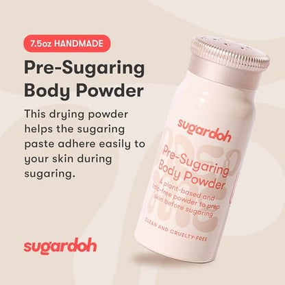 Sugardoh Pre-Wax Body Powder - Plant-Based & Talc-Free, Handmade Skin Prep Powder for Sugar Waxing - Absorbs Moisture & Oil for Easy Hair Removal - 0.75 oz Avelisse