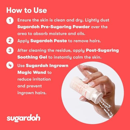 Sugardoh Pre-Wax Body Powder - Plant-Based & Talc-Free, Handmade Skin Prep Powder for Sugar Waxing - Absorbs Moisture & Oil for Easy Hair Removal - 0.75 oz Avelisse