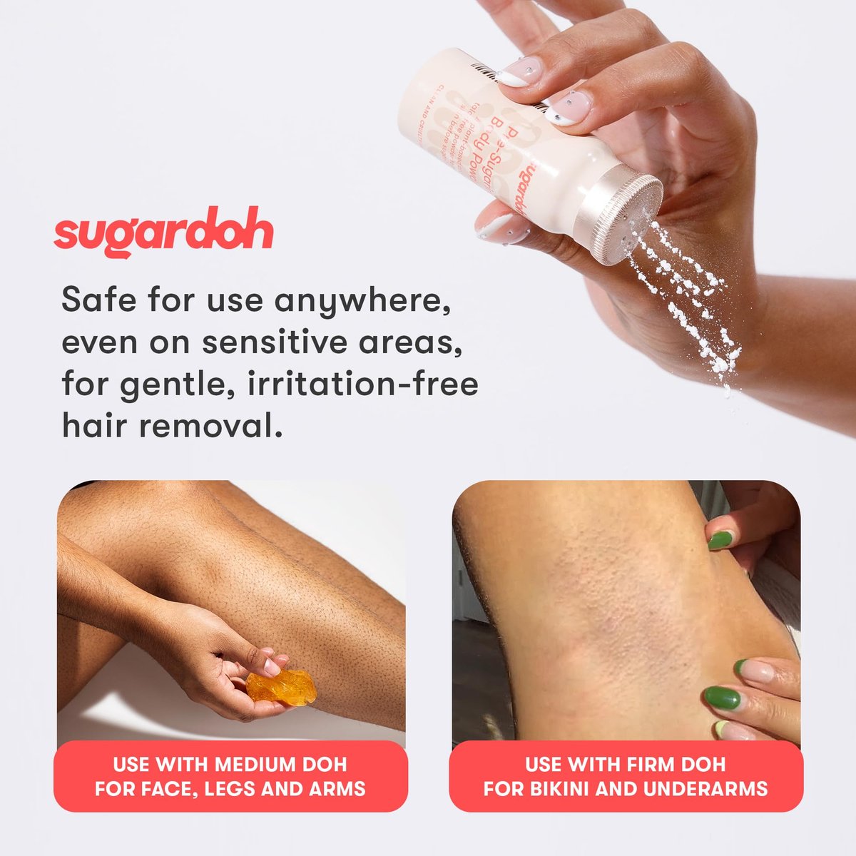 Sugardoh Pre-Wax Body Powder - Plant-Based & Talc-Free, Handmade Skin Prep Powder for Sugar Waxing - Absorbs Moisture & Oil for Easy Hair Removal - 0.75 oz Avelisse